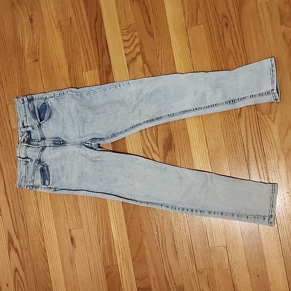 H&M Women's Skinny Denim Jeans Light Blue High-Rise With Pockets Size 8/40 US/EU